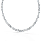 7.6 Carat Lab Diamond Round Riviere Necklace